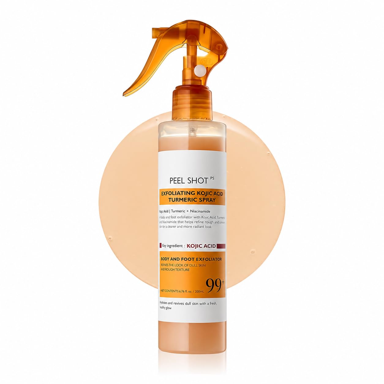 Dr.Melxin Peel shot exfoliating kojic acid turmeric spray for Smooth & Glowing Skin | Dead Skin Removal & Skin Brightening Body Scrubs| Body & Foot Exfoliator for Back, Underarms, Elbows & Knees | Suitable for All Skin Types (200 ml)-image-13