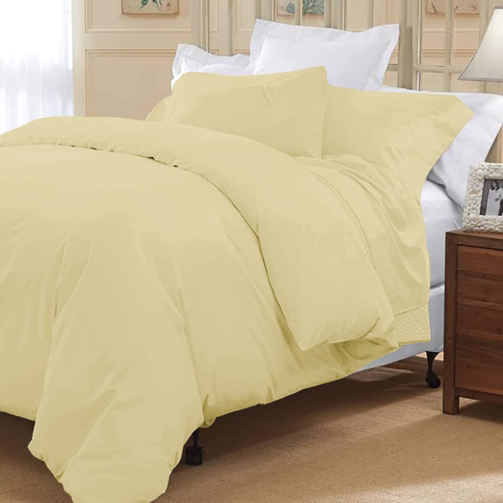 1 Piece Duvet Cover 100% Egyptian Cotton 800 Thread Count Super King (116"x98") Size Duvet Cover, Soft Breathable Luxury Bedding Set with Zipper