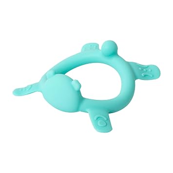 Pigeon Silicone Animal-Shaped Baby Teether, Green Bear, 3M+, 1 Count | Multi-Textured Teething Relief Toys, Lightweight, Easy to Grasp
