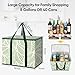 BALEINE 2Pk Insulated Reusable Grocery Bags, Collapsible Cooler Bag for Groceries, Heavy Duty Large Insulated Bag (16''x9''x13'', Antique Foliage)