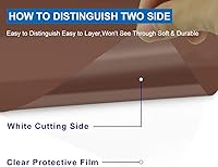 Vista 3 de KISSWILL Vinilo de transferencia de calor HTV marrón, rollos de transferencia de calor de vinilo marrón PU de 12 pulgadas x 6 pies para camisetas