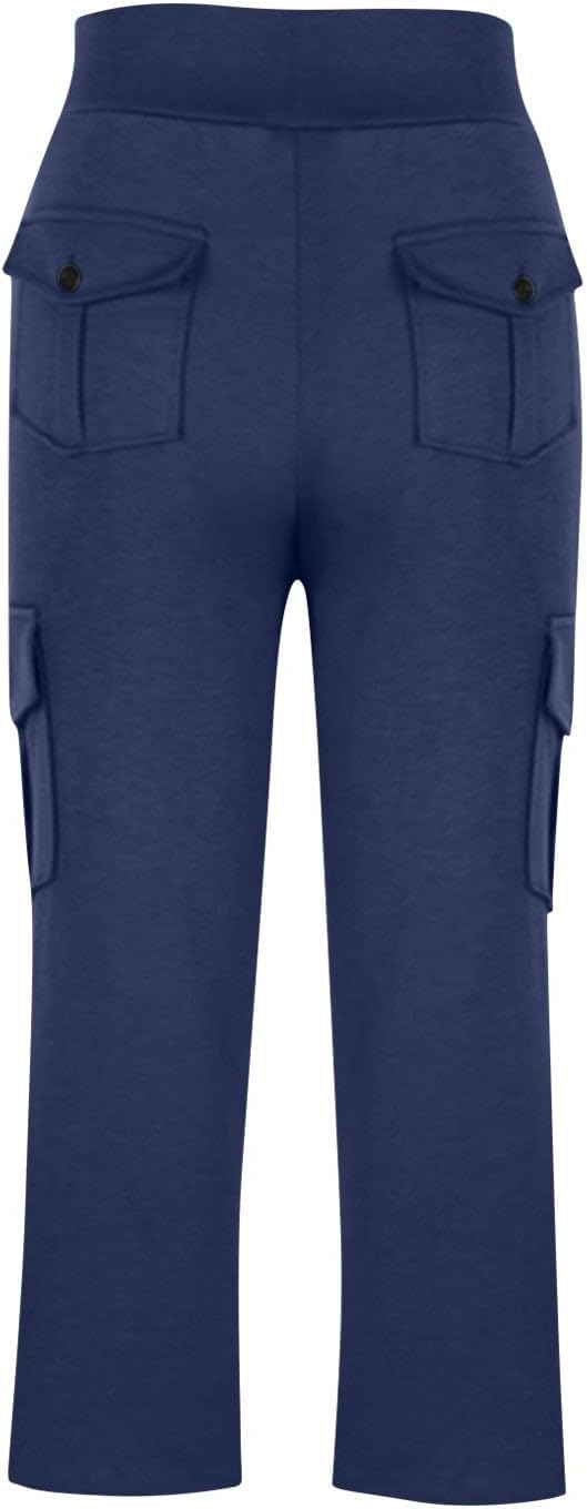 Cargo Yoga Pants for Girls Kids Fashion Y2k Athletic Pants Straight Leg Outdoor Hiking Leggings with Multic Pockets