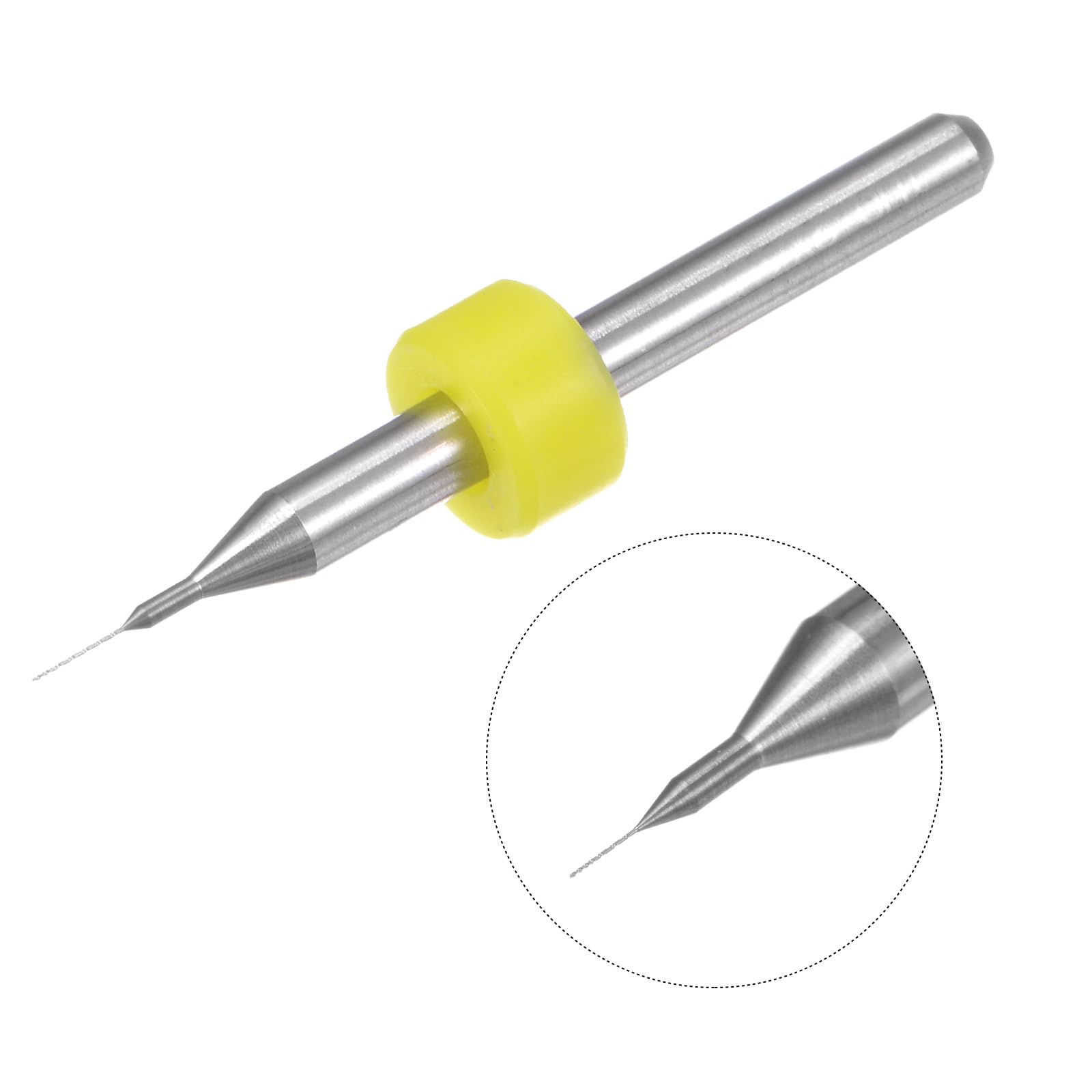 Micro Drill Bit Set 10pcs 0.1mm 1/8" Shank Titanium Coated Carbide 15 Degree PCB Engraving Circuit Board Drill Bit