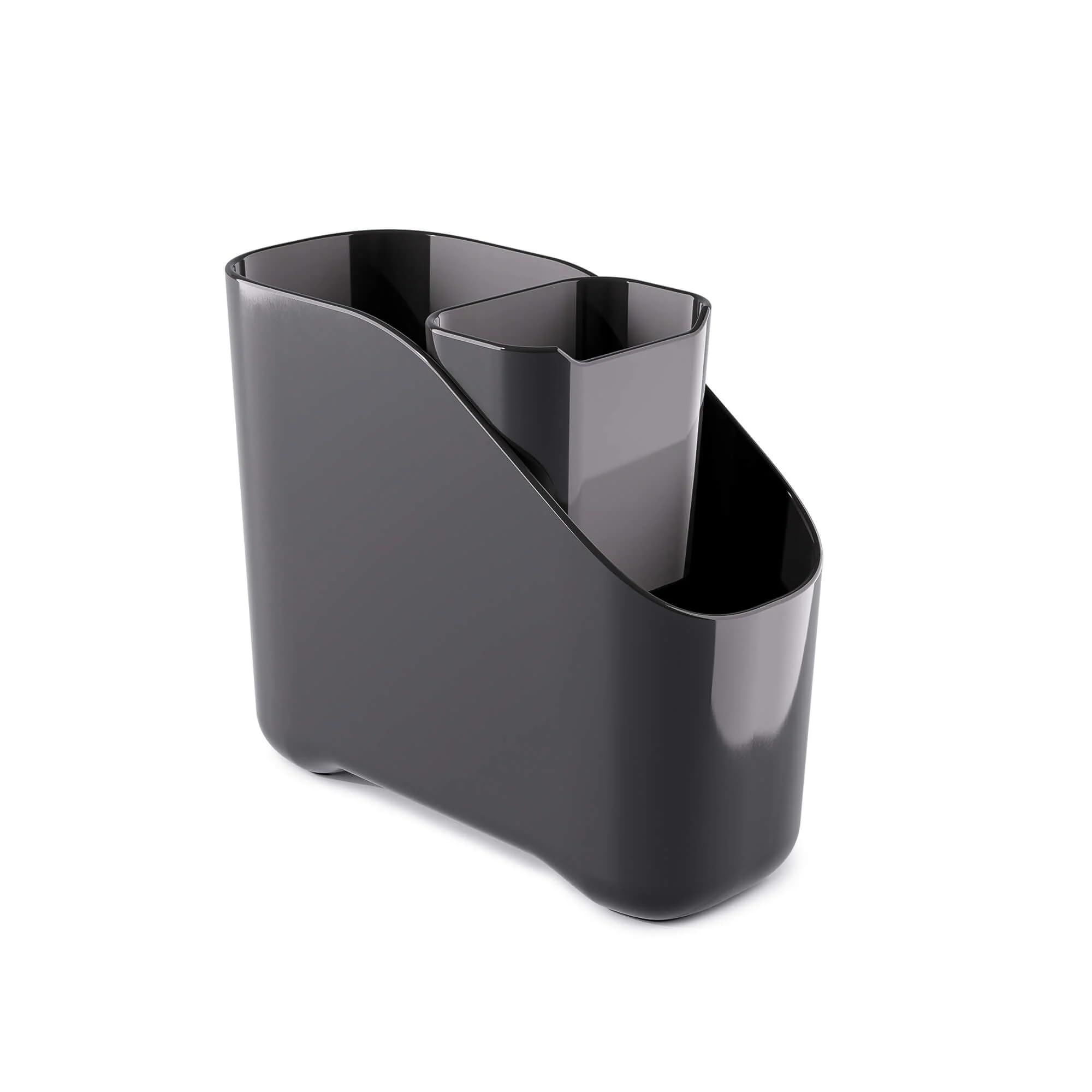 Zeal Dark Grey Worktop Sink Tidy Organiser, Cutlery And Utelsil Pot Drainer,