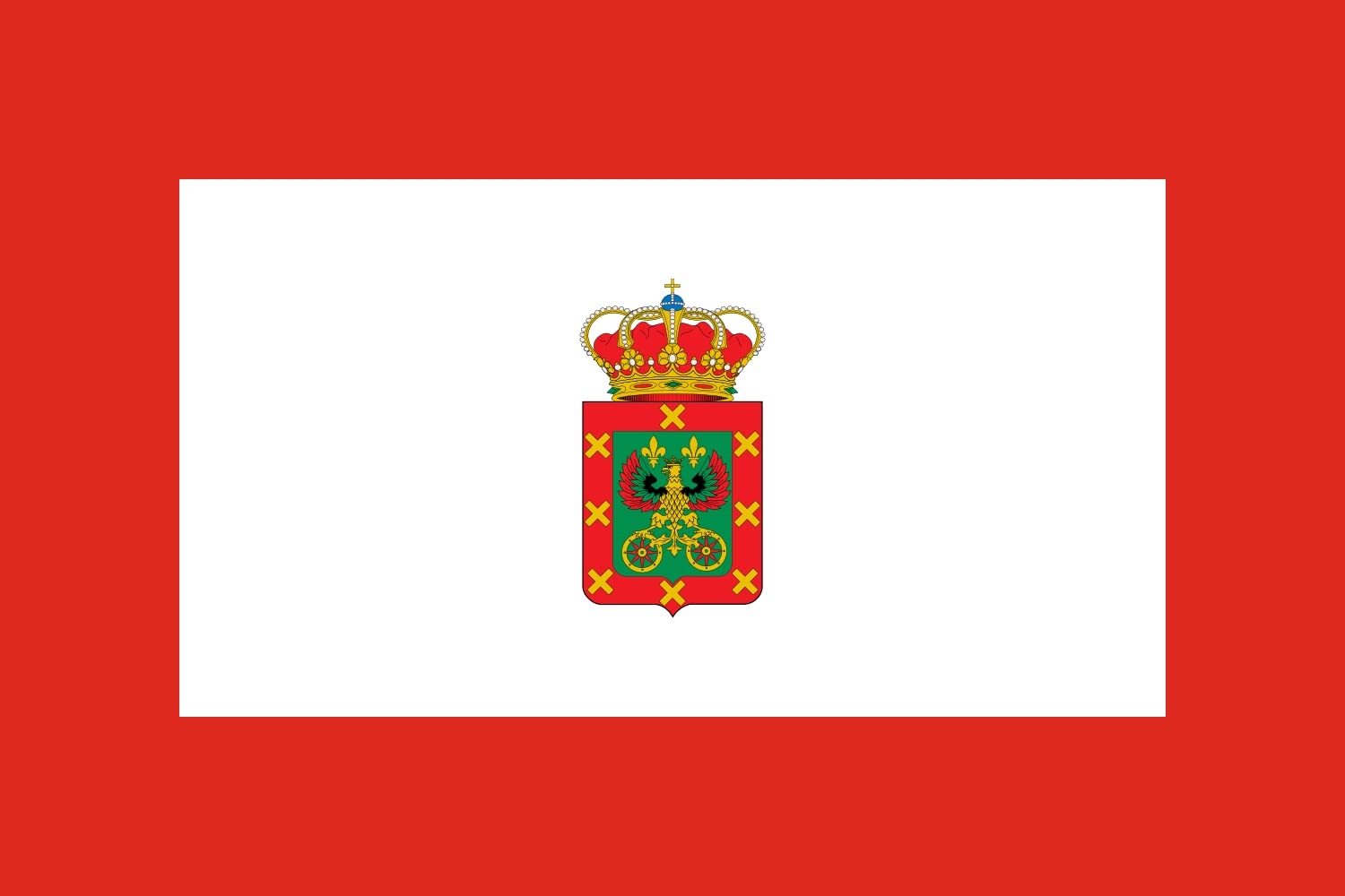 Drapeau Carreño grand modèle rectangulaire pour décoration de façade