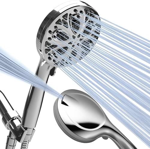 LOKBY High Pressure Shower Head with Handheld - 8 Spray-Settings High ...