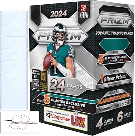 Panini Prizm Football NFL Blaster Lot de Cartes Toploader Aimant StreetCards