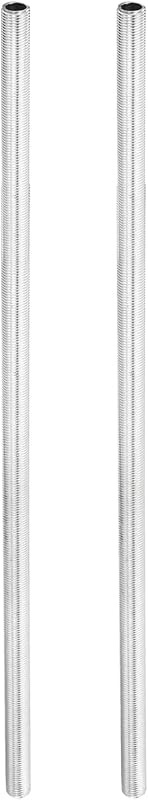 YOKIVE 2db Lámpa Menetes Cső 43cm M10 1mm Menetemelkedéssel - Horganyzott Acél Lámpaszerelvény Csillárokhoz, Lámpákhoz, DIY Világítási Proje