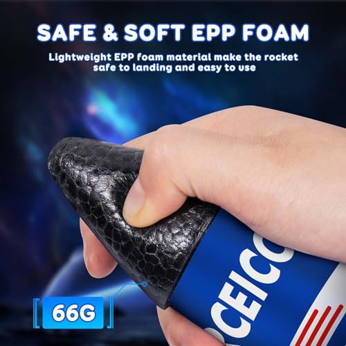 image for Rceico Rocket Launcher, 200 Feet of Flight Altitude, Model Rocket Kits