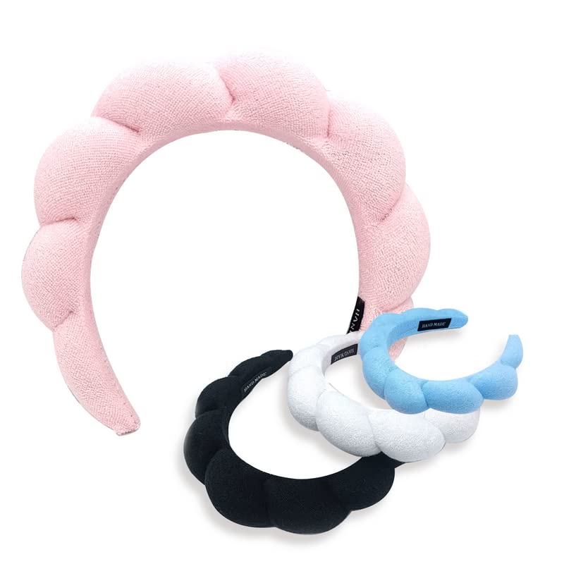 Miniatura 9 de COUCHINLARY Diadema de spa para mujer diadema de spa de esponja para lavar la cara diadema de maquillaje para el cuidado de la piel diadema de spa