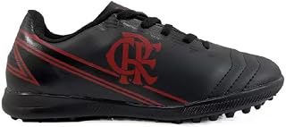 Chuteira Flamengo OXN Dynamic 2 Fla Society Pro PVC Infantil- Preto/Vermelho