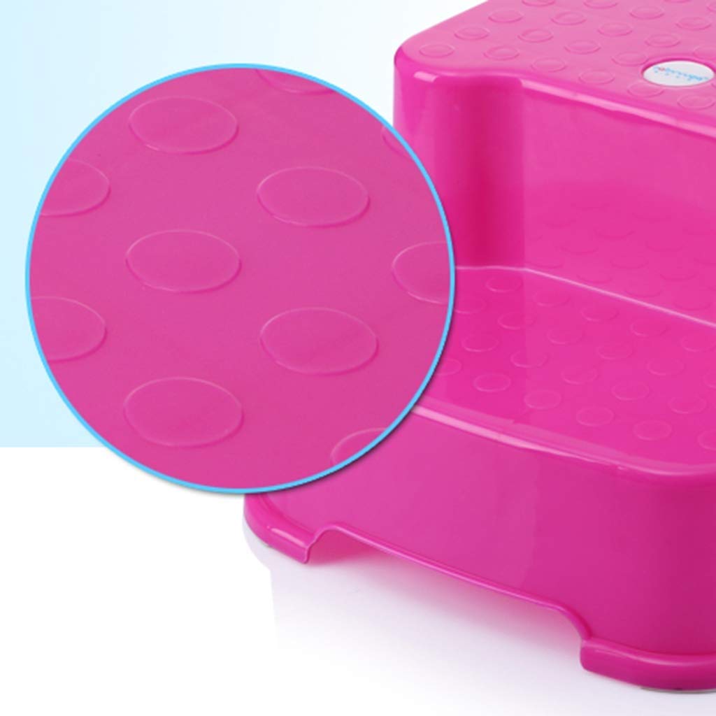 Sgabello da Bagno a Doppia Altezza, Resistente allo Scivolamento e Una Presa Morbida Sgabello per Bambini Ideale per Toilette e vasino