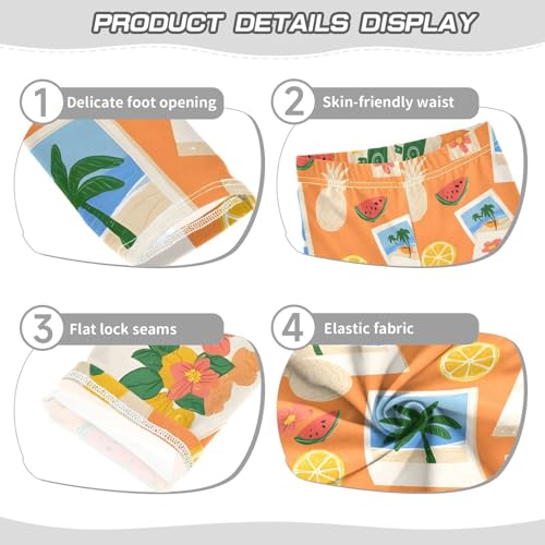 ALAZA Girls' Leggings Children's Yoga Pants Skinny Printed Dance Photo Wall Scrapbook Comfortable 4T2