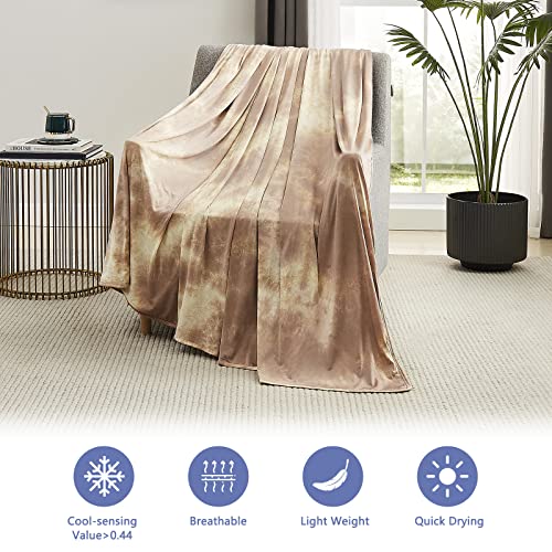 Topcee Cooling Blankets for Hot Sleepers,Arc-Chill Q-Max >0.5 Cool Fiber,100% Oeko-Tex Certified,Full Size Lightweight Summer Cool Blanket for Travel/Outdoor Ultra Cold Breathable,80''x88''
