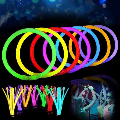 Image of Crackles Pipe Glow in The Dark Party Favors Glow Stick Light Up Pop Tubes Happy Birthday Decoration for Girls Boys (Glow Sticks)- (Pack of 50) Multicolors