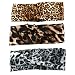 JETEHO 3pcs Leopard Animal Print Stretch Headband Twisted Criss Cross Elastic Hair Band Yoga Head Wrap for Women