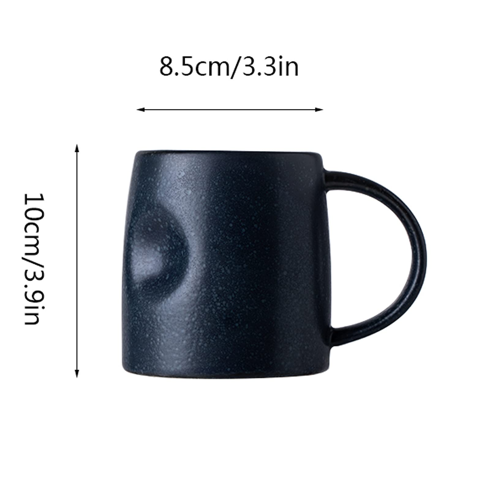 Tasse Becher Kreative Pot-Bellied Becher Halbkreisbogen Griff Wassertasse Große Kapazität Keramikschale Home Kaffeetasse Geeignet for Männer und Frauen Kaffeetassen (Color : A)