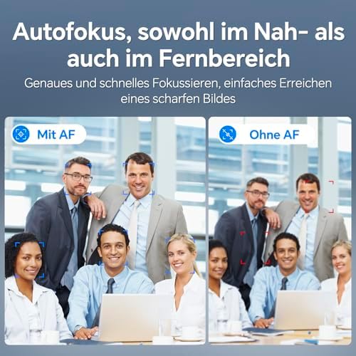 Bild 3 - N newline Webcam 4k 30FPS PC Kamera mit 2 Mikrofon mit Sony Sensor, Aktualisiert Autofokus, Lichtkorrektur mit Webcam Abdeckung, USB Full HD Webcam für Mac Laptop Skype Streaming Homeoffice Gaming