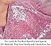 ShinyBeauty Flip Sequin Fabric 1 Yard Pink Gold Reversible Fabrics,Glitter Material for DIY Cloth and Dress