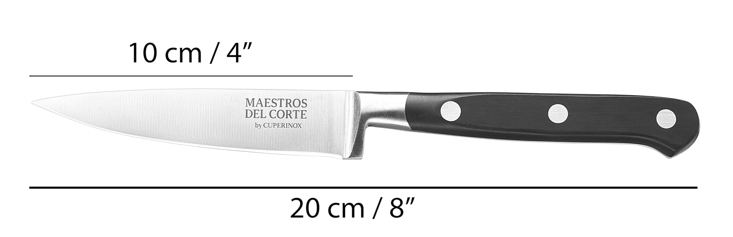 Estuche de Cuchillos Profesionales de Cocina 4 Piezas Acero Inoxidable Chef 20 cm Santoku 18 cm