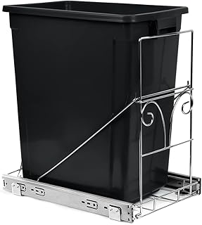 Pull Out Trash Can Under Cabinet Clearance -Trash Can Not Included, 30/35qt Under Sink Can Pull Out Kits, Avoid Pet Kicking Over
