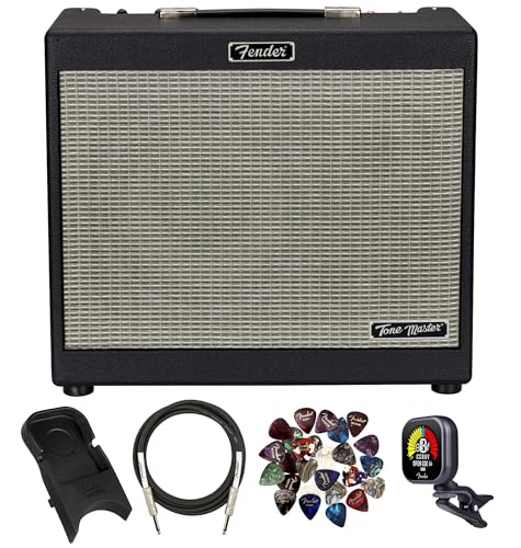 Fender Tone Master FR-10 1000-Watt 1x10 Powered Speaker Cabinet - Black Bundle with Instrument...