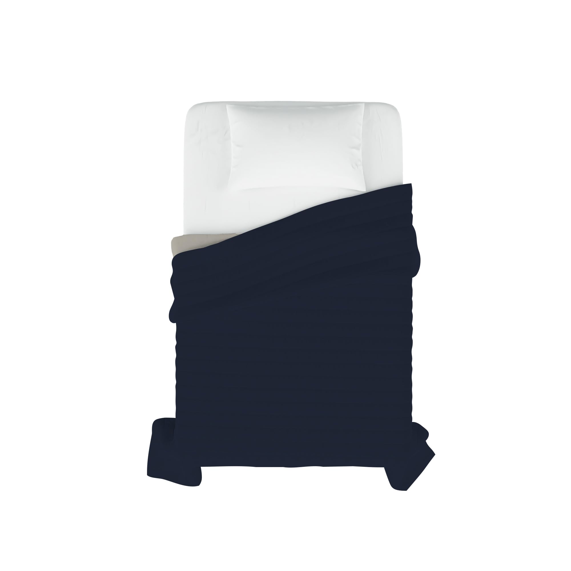 Elegant Summer Quilt Dark Blue/Light Grey, Small Double