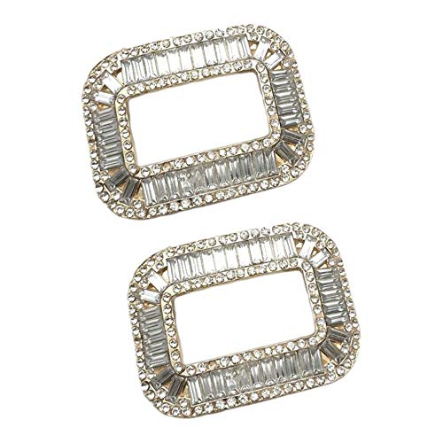 Bonarty Damen Silber Strass Schuhclips Braut Schuhschnalle Hochzeit Party Accessiories Cover