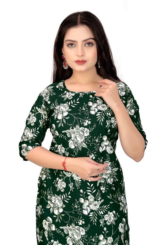 Image of Women's Floral Printed Crepe Knee-Length Kurti Vinod Parent 1