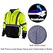 VENDACE Men's ANSI Class 3 High Vis Safety Reflective Sweatshirt Wool Fleece Zipper Jacket Hoodie with Black Bottom(Yellow,2XL)