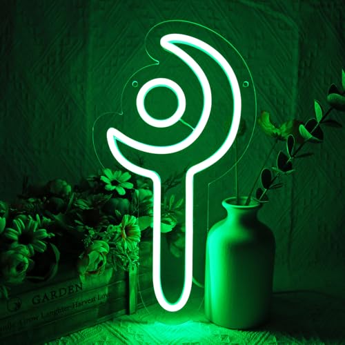 Image of FF14 White Mage Neon Sign for Wall Decor, Game Room, Bedroom, Man Cave, Birthday Decorations, Fan Collection, USB Powered, Green,13.8 inchx7.3 inch