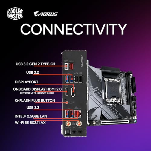 Image of Cooler Master NR2 Pro Mini ITX - Intel i7-14700F 2.1GHz (5.4GHz Turbo) | Gigabyte RTX 4070 Super 12GB & B760I AORUS PRO | 32GB DDR5 6000MHz | 1TB Gen4 M.2 | WiFi | Windows 11-280mm AIO Gaming PC