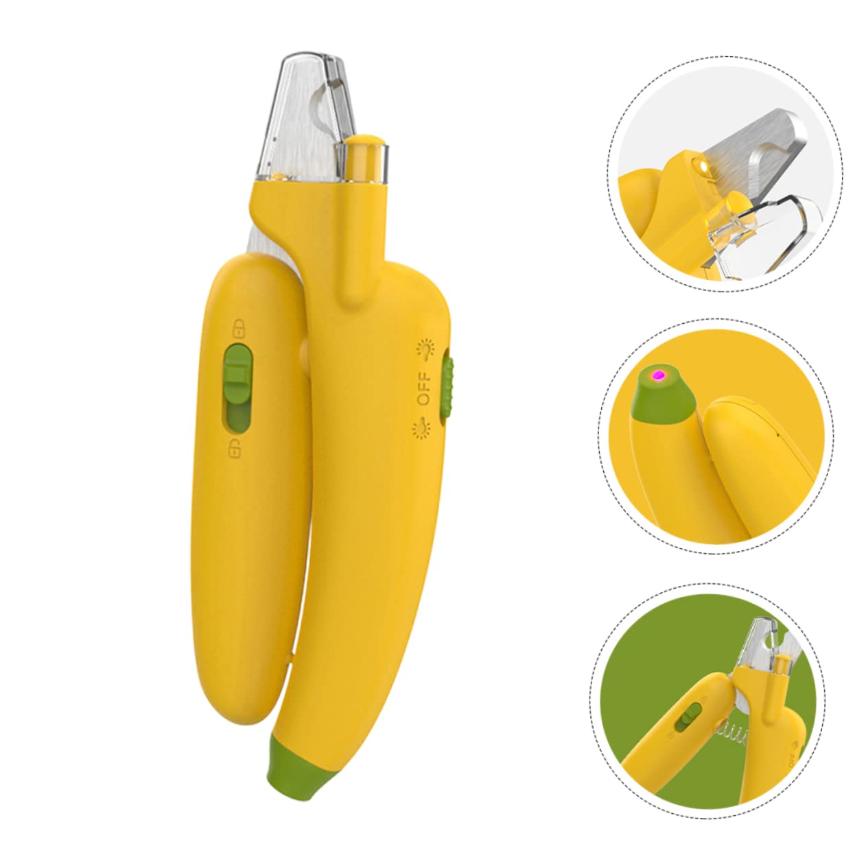 2pezzi Tagliaunghie per Facile Usare per e Domestici Design e Affilata per Tagli Precisi Giallo