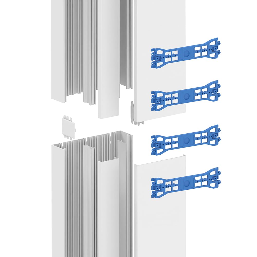 GGK - GTL Gaine Technique de Logement 2 Compartiments - Arrivée Principale indépendante - Séparateur Courant Fort/Faible - Dim 60 x 250mm, Long 2,60m - Livrée en 2 Parties de 1,30m assemblables