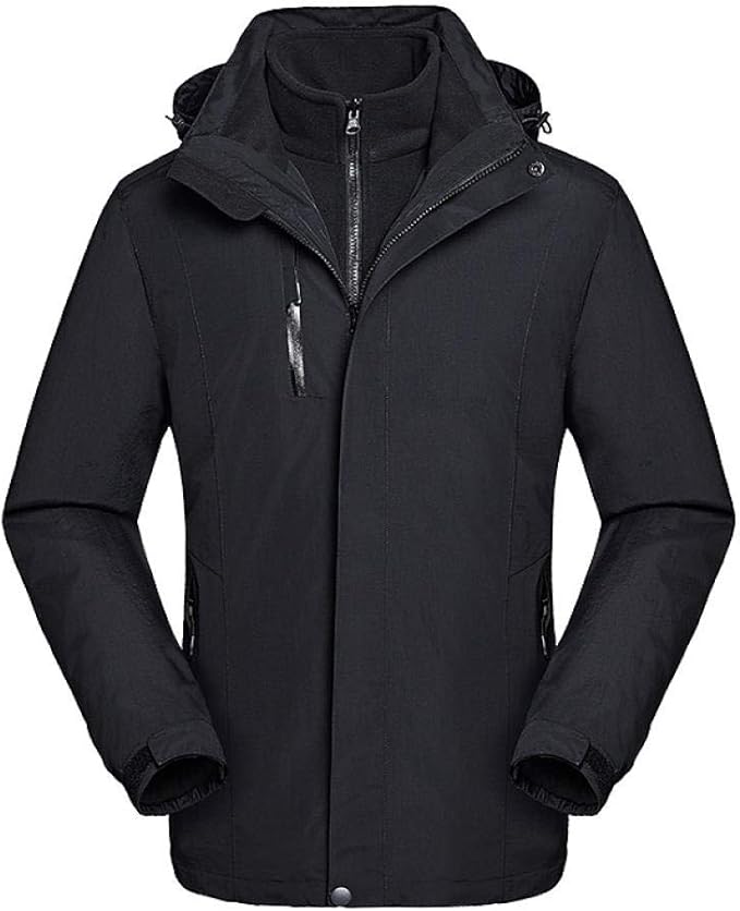 Imperméable Veste de Montagne Polaire Hommes Veste de Ski Chaude MultiPoches Trois en Un