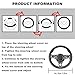 ZIMISI Bling Soft Leather Steering Wheel Cover, 15