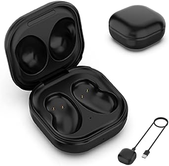 for Galaxy Buds Live Charging Case, USB-C Wired Charger Case Cover Box for Samsung Galaxy Buds Live SM-R180 Earbuds Black