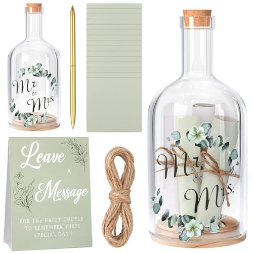 Maxdot Wedding Guest Book 50 Paper Leaves for Message with
