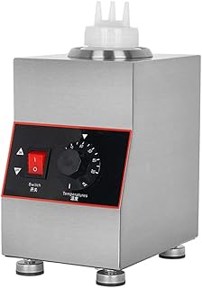 ZOYOL 160W Électrique Acier Inoxydable Soja Confiture Chauffe-Eau Électrique Nourriture Sauce Chaud Réchauffeur Machine Commercial Chocolat Chauffe Sauce Chaud avec 1 Bouteilles