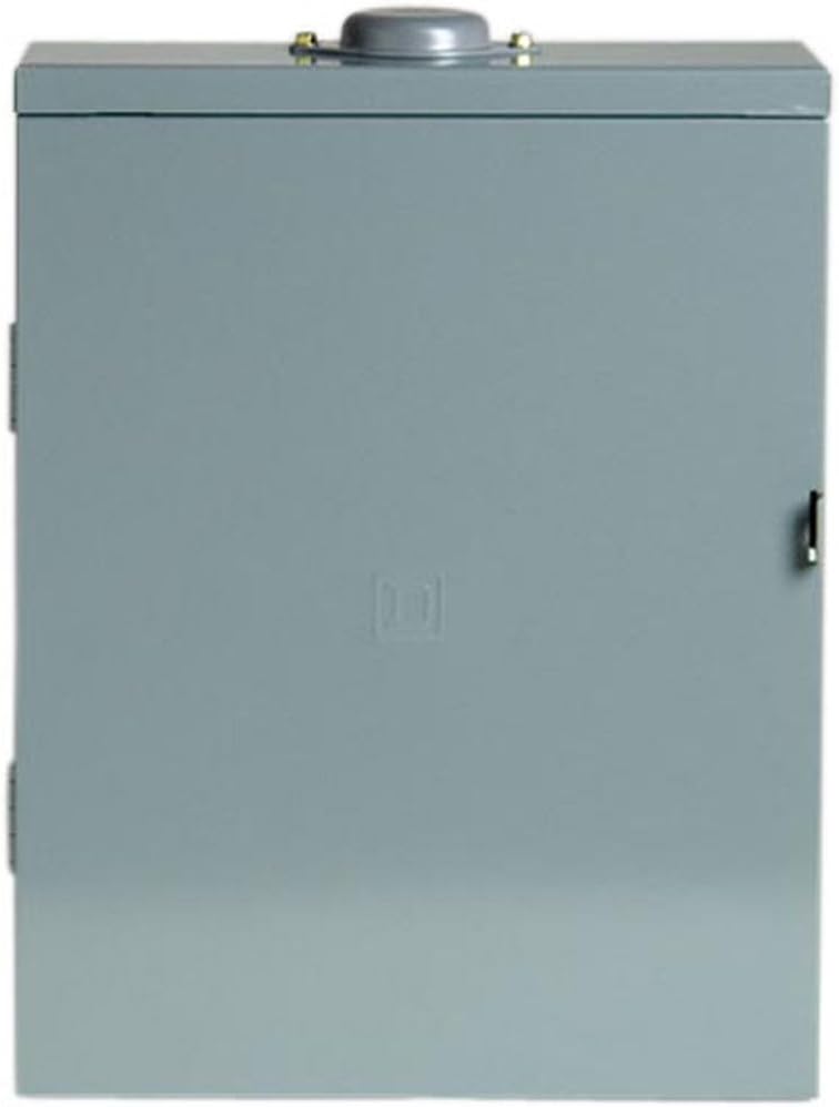 🔥 Square D by Schneider Electric HOM1224L125PRB Homeline 125-Amp 12-Space 24-Circuit Outdoor Main Lugs Load Center with Cover, Plug-on Neutral Ready