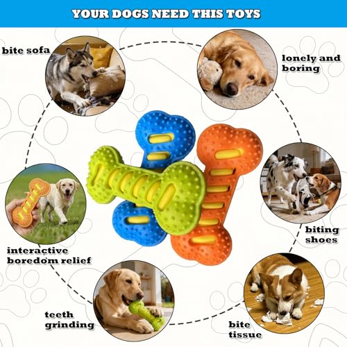 3 Piezas Juguetes Hueso para Perros y Gatos con Sonido miniatura 2
