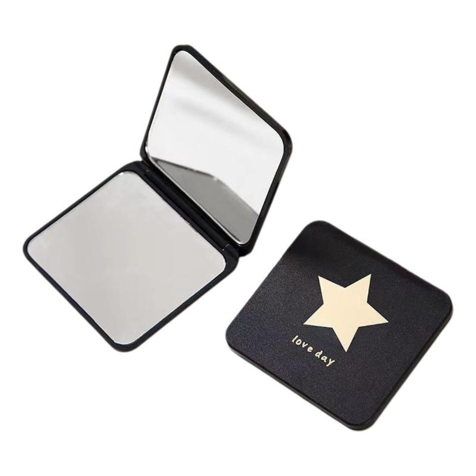 Portable Double-Sided Makeup Mirror Folding Handheld Travel Student Star 1 Piece-image-20