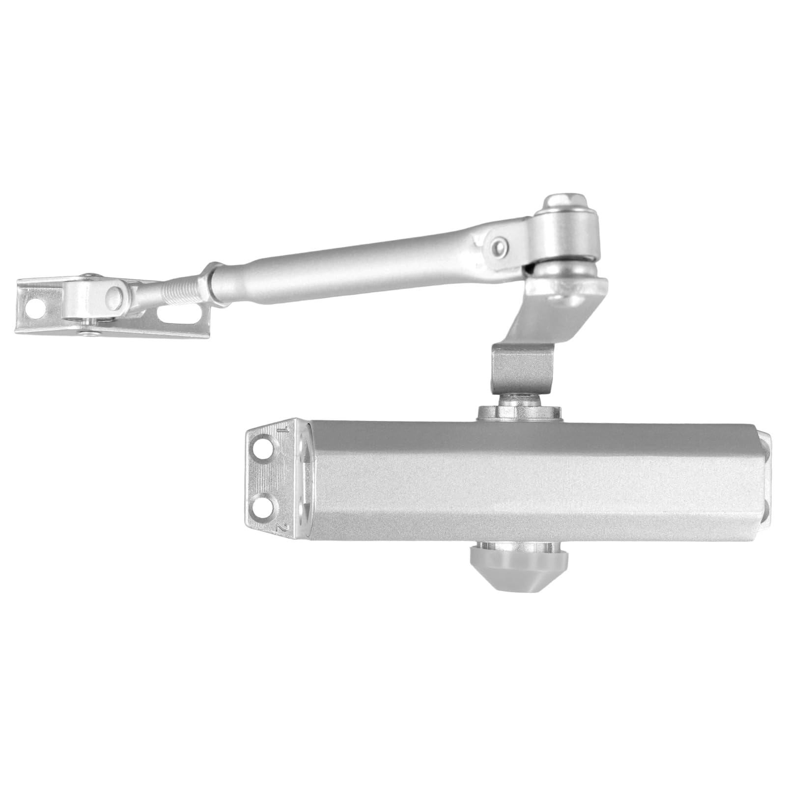 SINJEUN 2 piezas Cierrapuertas automático hidráulico, 175 mm muelle ajustable cierrapuertas automático para el hogar, oficina, plata
