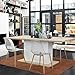 GreenForest Acrylic Ghost Chairs Clear Dining Chairs with Crystal Transparent Seat,Modern Mid Century Dining Chairs Set of 4, Plastic Shell Accent Side Chairs for Kitchen,Lounge