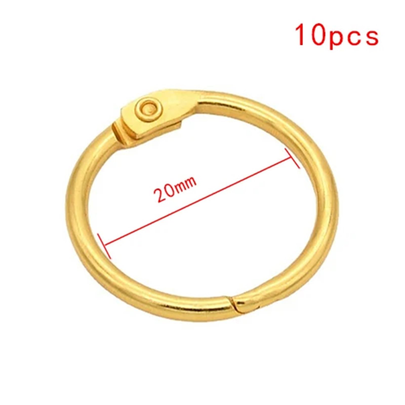 Raccoglitore di ricambio con anelli a O, Raccoglitore ad anelli in metallo 100 pezzi 15-20 mm rilegatura a fogli mobili for ufficio fai da te