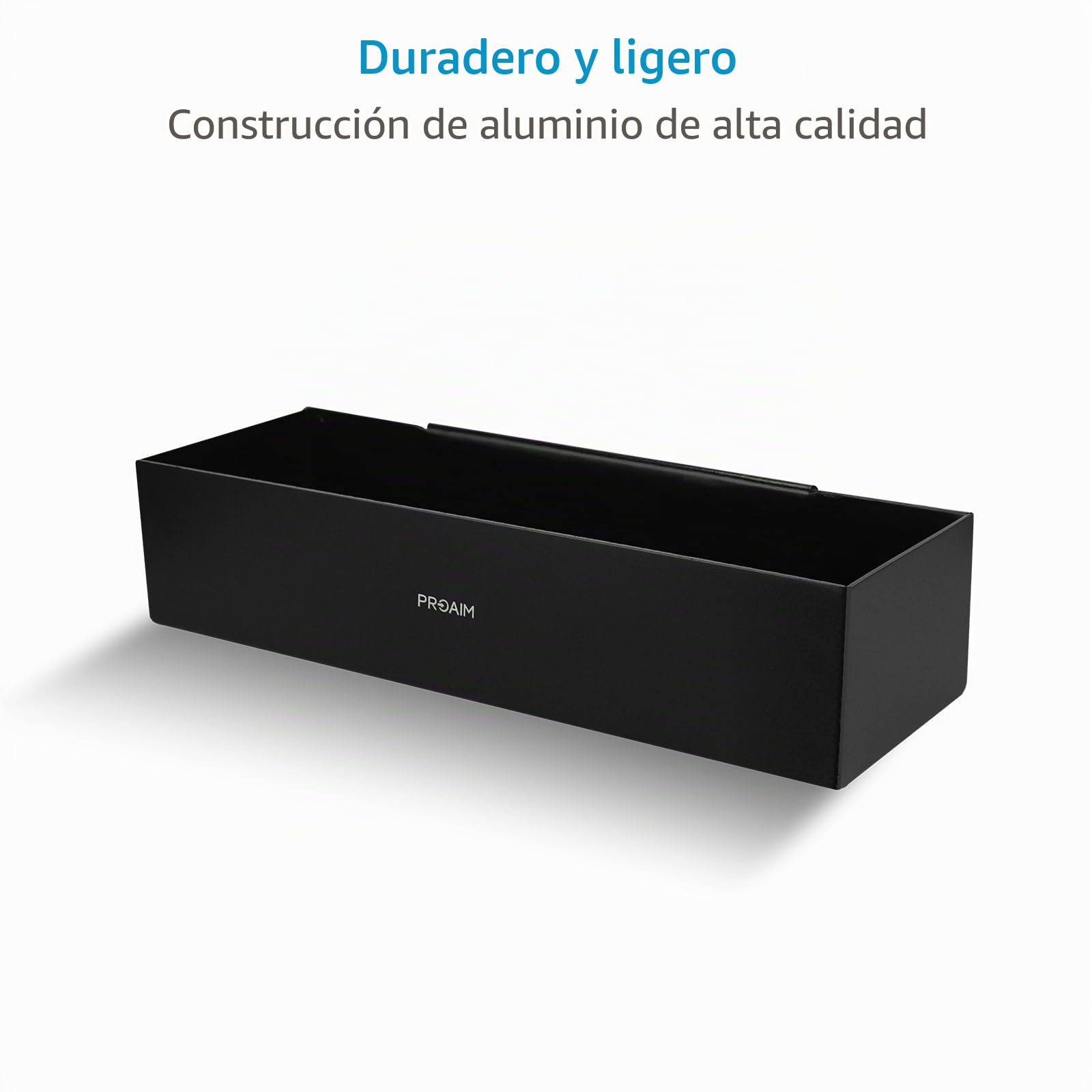 PROAIM Bandeja Porta Accesorios para Carrito de Cámara de Aluminio | Se fija a bordes de 3 mm para organizar baterías, herramientas, tarjetas y accesorios de producción