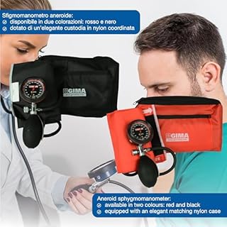GIMA - Sfigmomanometro London in ABS, leggero e affidabile, per adulti, bracciale nero, 32725
