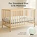 2-Pack Waterproof Crib Sheets for Boys, Girls - 52x28 Fitted Organic Cotton Baby Crib Sheets, Toddler Mattress Protector Cover, Washable, Soft & Durable Baby Bedding Essentials (Herb)