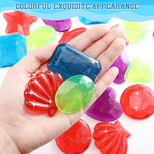 24 Pieces Big Dive Gem Pool Toys, Colorful Big Sinking Diving Gems Dive Crystals, Summer Underwater Swimming Toy Set For Games Pool Use #TOP2