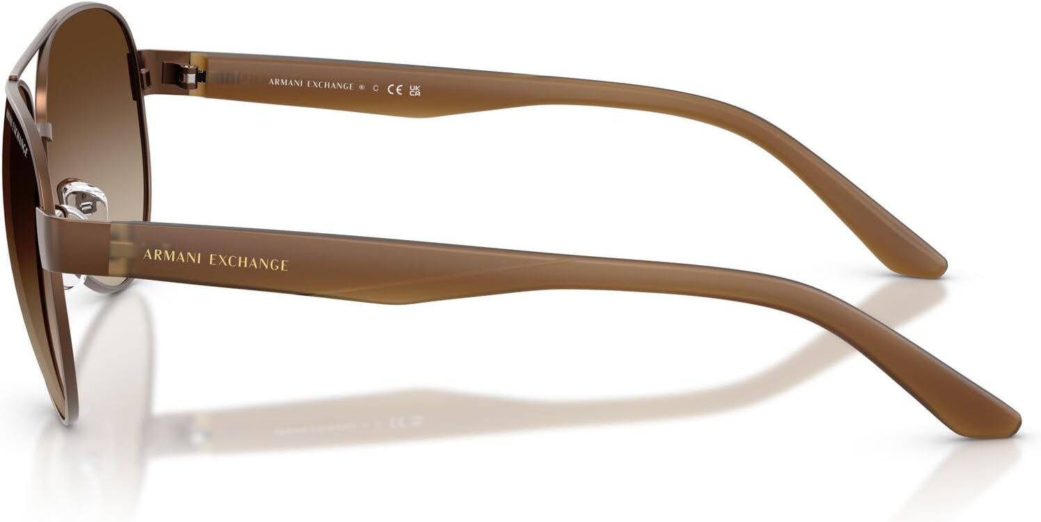Armani Exchange Mens AX2034S Aviator Sunglasses